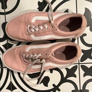 Vans Pink and White Sneakers